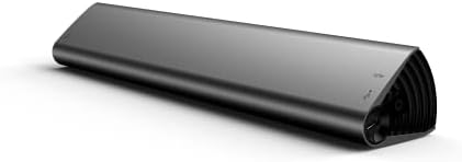 Poga Cue Portable Aluminum Bluetooth Soundbar со најмногу 10H Playtime, BT 5.0, USB -C Soundcard & 3,5 mm Aux - челик сива