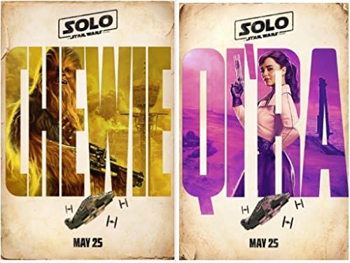 Соло: Приказна за Војна на Starвездите 13.5 x20 D/s Оригинален промо филм Постер Chewie 2018