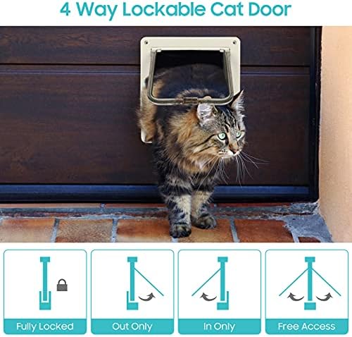 Мала Врата За Размавта На Мачки, Внатрешни Врати За Заклучување На Миленичиња Во 4 Насоки Водоотпорни Магнетни Надворешни Врати Мачиња Поминуваат