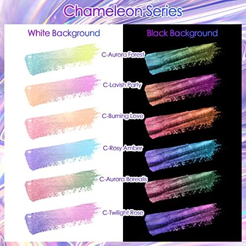 Ceya Chameleon Mica Powder, 1,8oz/ 50g Aurora Borealis Chrome Nail Powder, козметичко одделение бисерен ефект во боја, промена на бојата