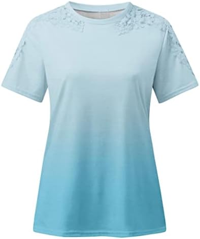 Требин маици за жени, женски чипка шутираат врвови паѓаат ладни кошули со рамо со долги ракави екипаж блузи случајно лабаво
