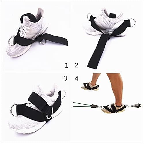 EODNSOFN 4 D - Rings Rings Strap за кабелски машини и ленти за отпорност на жени/мажи големини на ногата за фитнес теренски тренинг