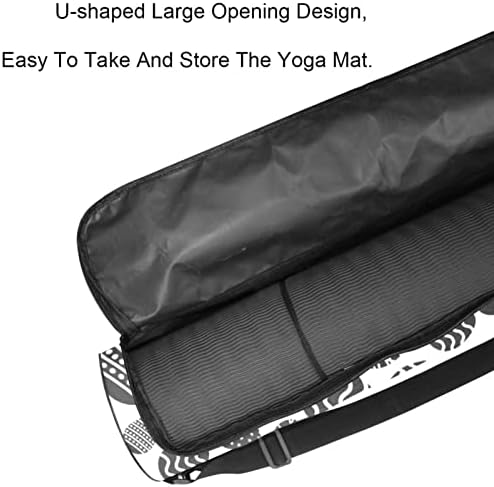 Лаијухуа Јога Мат торба, двојни патенти за јога терета за жени и мажи - мазни патенти, големи отвори и прилагодливи ленти во форма на