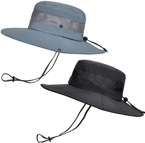 Jtjfit лето машка машка сончана капа риболов капа 2 парчиња со УВ заштита за кампување за градинарство за пешачење на отворено