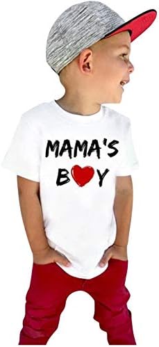 Новородени момчиња врвови кошули Среќни фестивали со кратки ракави, печатено врвни маици со екипаж блузи за дете