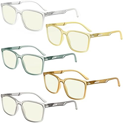 Очен пипер 5-Спакувајте Големи Рамки Машки Жени Очила За Читање Со Пролетна Шарка