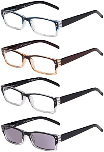 Очила Заштедете 10% На Комплет 5 Пакети Класични Очила За Читање За Мажи и 4 Пакети Двобојни Читатели +2.50