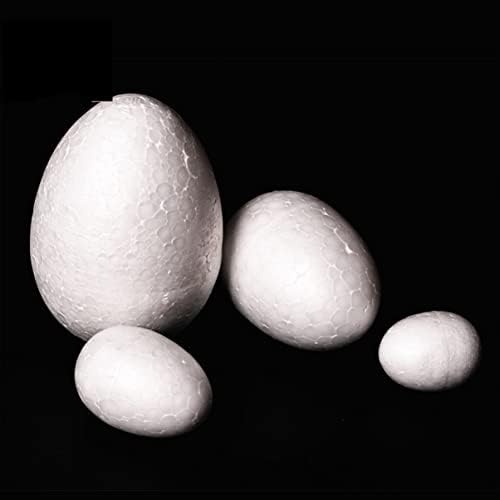 Абоофан 150 парчиња мазни велигденски јајца од пена, правејќи деца cm декорации бели јајца - материјали за сликање форми мешани