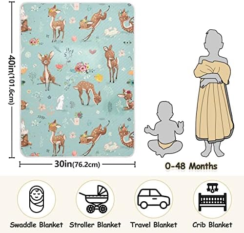 Swaddle Clain Deel За зајаци бебиња памучно ќебе за новороденчиња, примање ќебе, лесен меко висино ќебе за креветчето, шетач, расадници, слатки