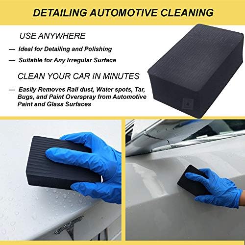 Seekin 45 фино одделение црн автомобил измијте глинено чистење сунѓер-лента подлога 1-пакет за автоматско полирање детали за чистење на автомобилски