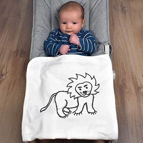 Azeeda 'lion' памучно бебе ќебе/шал