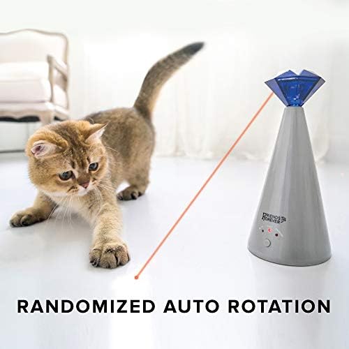 Пријатели засекогаш интерактивна ласерска играчка со мачки - Автоматски ротирачки ласерски покажувач за ладни мачки, електронски играчки за