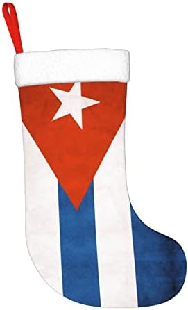 QG ZZX Кубанско знаме Божиќно порибување Божиќни чорапи камин виси чорап 18 инчи за одмор