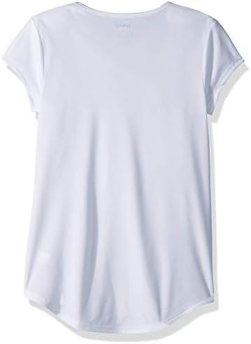маица со кратки ракави на девојки Адидас, лажичка за вратот, маица