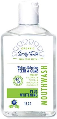 Среќни заби органска храна од пероксид пероксид миење на устата - плус белење - белење, освежува. Пероксид од оценка на храна + есенцијални