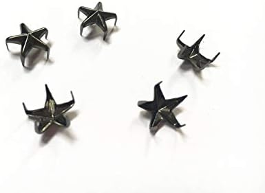 200 парчиња starвездички столпчиња, метални монистра на монистра на носта на ноктите панк -ривери со шила