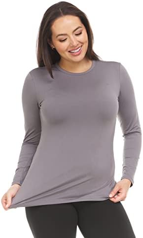 Термиски термички кошули за жени со долг ракав Зимски врвови Термички подморници за жени