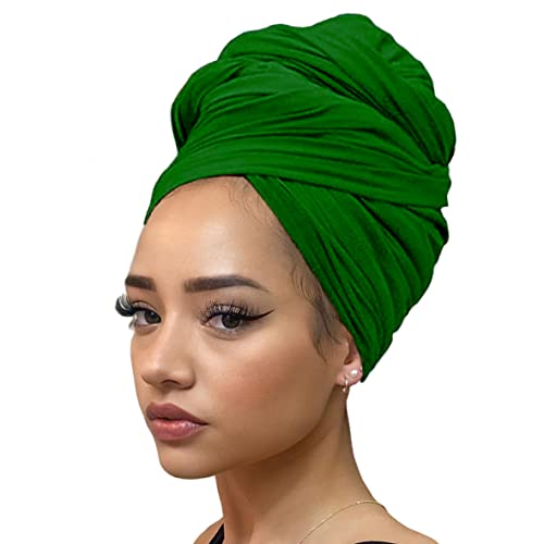 Каханаа истегнат шамија на главата на главата за муслимански меки дишечки глави обвивки со долга коса хиџаб марами за жени