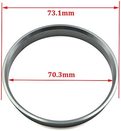 Lu hwn 4x4 67.1 до 66,1 сив алуминиумски центар за центрични прстени - пакет од 4