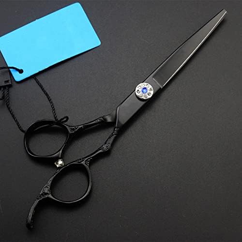 Ножици за сечење коса, 6 инчен Професионален ЈП 440с челик Роза Црна коса Ножици фризура разредување бербер сечење ножици фризерски