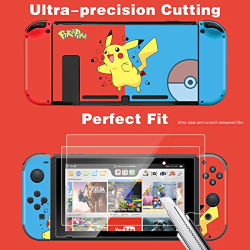OQPA за Nintendo Switch Кожа симпатична каваи налепница за дизајн на цртани филмови, забавна смешна модна кул прекинувачка игра кожи