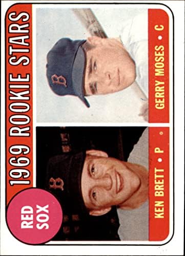 1969 Топпс 476 YN Red Sox дебитанти Кен Брет/Гери Мојсеј Бостон Ред Сокс ВГ/Екс Ред Сокс
