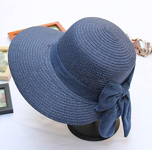 Слави капи за жени лето лето лето сонце за жени широко бонгарс слама плажа капаче за бејзбол со преклопување