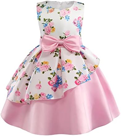 2T-9T цветни девојки за забави за забави Детска посебна прилика цветен формален фустан