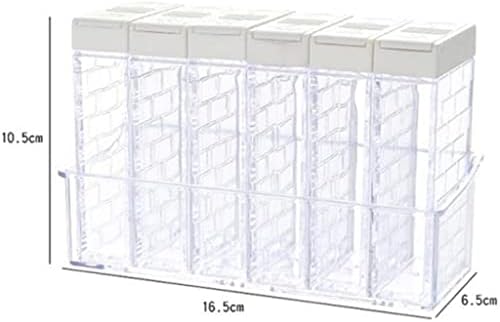 PDGJG 6PCSKSKINCHEN SPICE JAR за зачинување кутија зачини за зачини за зачини за складирање на шишиња за складирање на шишиња транспарентна