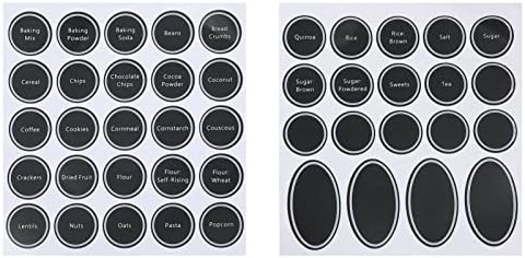 Upkoch контејнери за храна налепници етикети со налепници 6 pcs етикети со етикети за чување, чајната кујна етикета шише може налепници