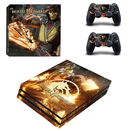 За PS4 SLIM - Game Ninja Mortal Најдобра војна Kombat x PS4 или PS5 налепница за кожа за PlayStation 4 или 5 конзола и контролори Декларална