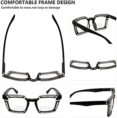 Очила 4-пакет Бифокални Очила За Читање Стилски Би-фокални Читатели Жени
