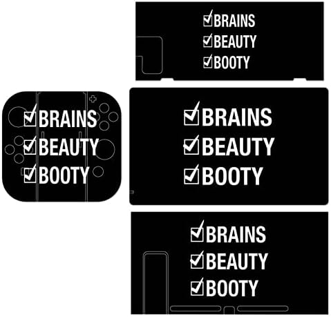 Brains Beauty Booty Switch налепница Убава шема целосна заштита на кожата за завиткување за прекинувачот Nintendo за прекинувач