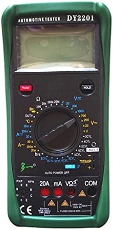UOEIDOSB дигитален автомобилски тестер мултиметар 500-10000 вртежи во минута на мерачот на температура на аголот на аголот Мултимет DY2201