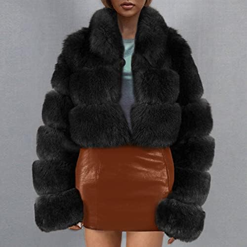 Xiloccer жени надворешна облека 2022 женски зимски палто јакни со долги ракави случајни кратки топли кадифни кабини со анорак јакна