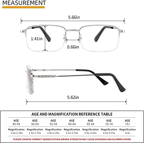 Алсенор 3-Пакет Очила За Читање Сина Светлина Блокирање Компјутерски Читачи Метална Рамка Лесни Очила За Мажи И Жени