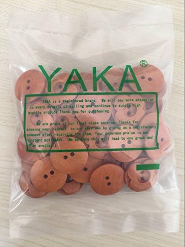 Yaka 50pcs 2 дупки рачно изработено цветно копче за шиење на дрво за занаетчиско копче за шиење 1inch