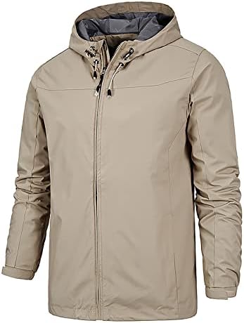 Кожна јакна од ADSSDQ за мажи, плажа надворешна облека Менс Долга ракав Зимски преголем трендовски опремена јакна WindProof15