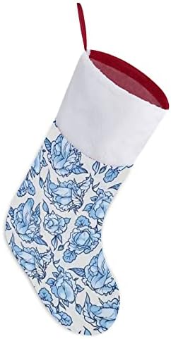Пенис Цветни печати Божиќно порибување Божиќно дрво камин виси чорапи со кратка кадифен манжетна за украсување за домашна забава