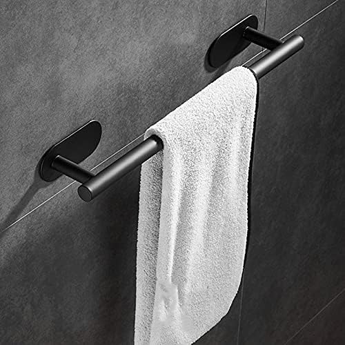 UXZDX црна додатоци за бања Поставете 304 лепило од не'рѓосувачки челик лепило за лепење на пешкир за лепење на железничка хартија, држач за ролна, држач за бањарка кука