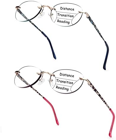 Очила за читање на повеќекратно читање на Liansan без метална рамка без никаква линија мултифокални читатели анти -очила