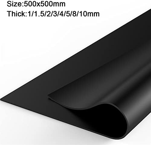 Nina Nugroho 1pcs црна гумена плоча за заптивка со перничиња 500x500mm дебела 1/1,5/2/3/4/5/8/10мм