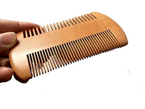 Гравеј лого- праска од дрво брада грижа за чешми две страни дрвени чешли од заби четки за чешли за мажи за чешлање