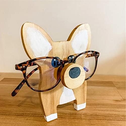 Држач за дрвени очила на CQCYD, стојат креативен држач за очила за очила, стојат смешни миленичиња за миленичиња држач, додаток