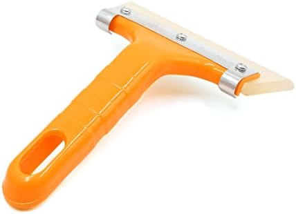 Uxcell пластична портокалова рачка за автомобили прозорец за шофершајбна за ветровит, алатка за чистење за чистење на снег, чистач за