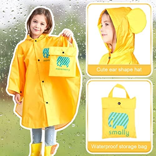 Wytbaby Kids Raincoat Ponchos Hooded водоотпорен целосен дожд за момчиња и девојчиња