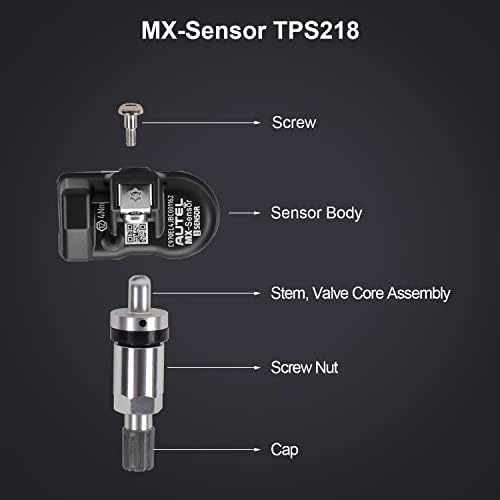 AuteL TPMS сензор MX-сензор TPS218-315MHz+433MHz 2 во 1 Двојна фреквенција Заменет сензор за притисок на OEM гуми Универзален програмибилен