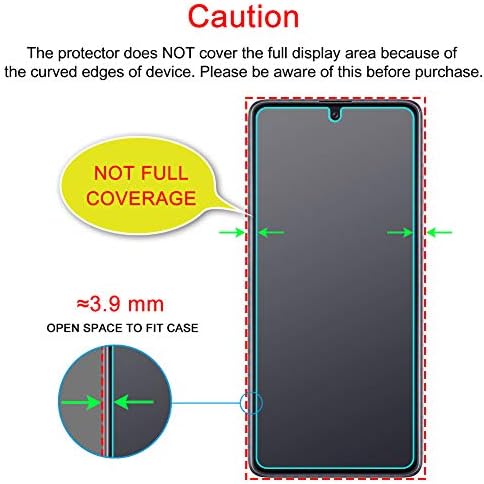 J&D Компатибилен за Samsung Galaxy A71/Galaxy A71 5G/Galaxy A71 5G UW заштитник на екранот, не целосна покриеност, заштитен екран на екранот