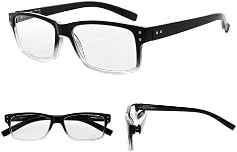 Очила за читање на гуми 8 пара класични лесни правоаголни читатели на жени за жени +2,50