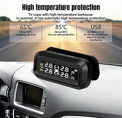 YGQZM SORAL TPMS CAR гуми за притисок на алармот за монитор на алармот за монитор за интелигентно предупредување за температура заштеда на